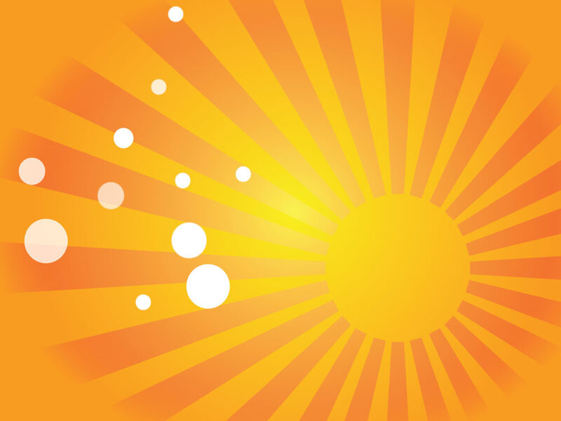 Sun with Rays and Bubbles