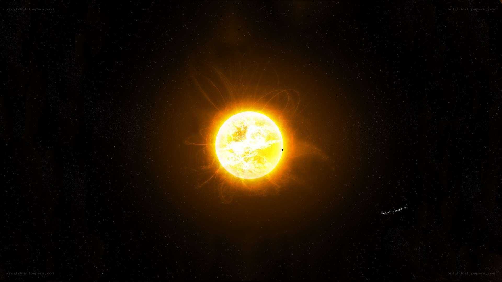 Sun with solar flare