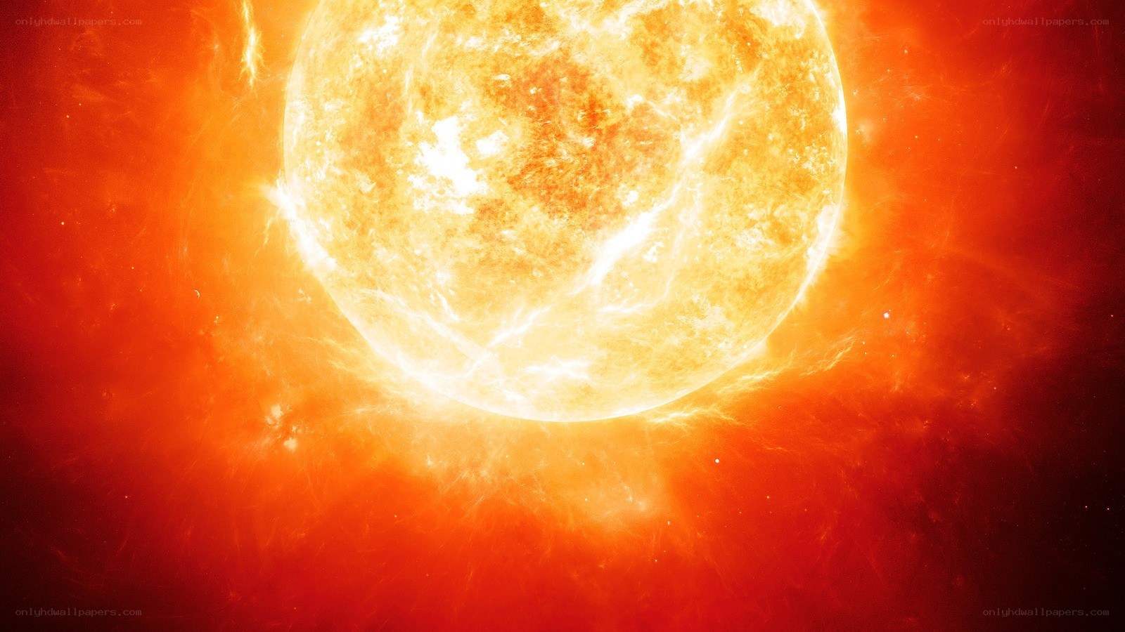 Sun with solar flare