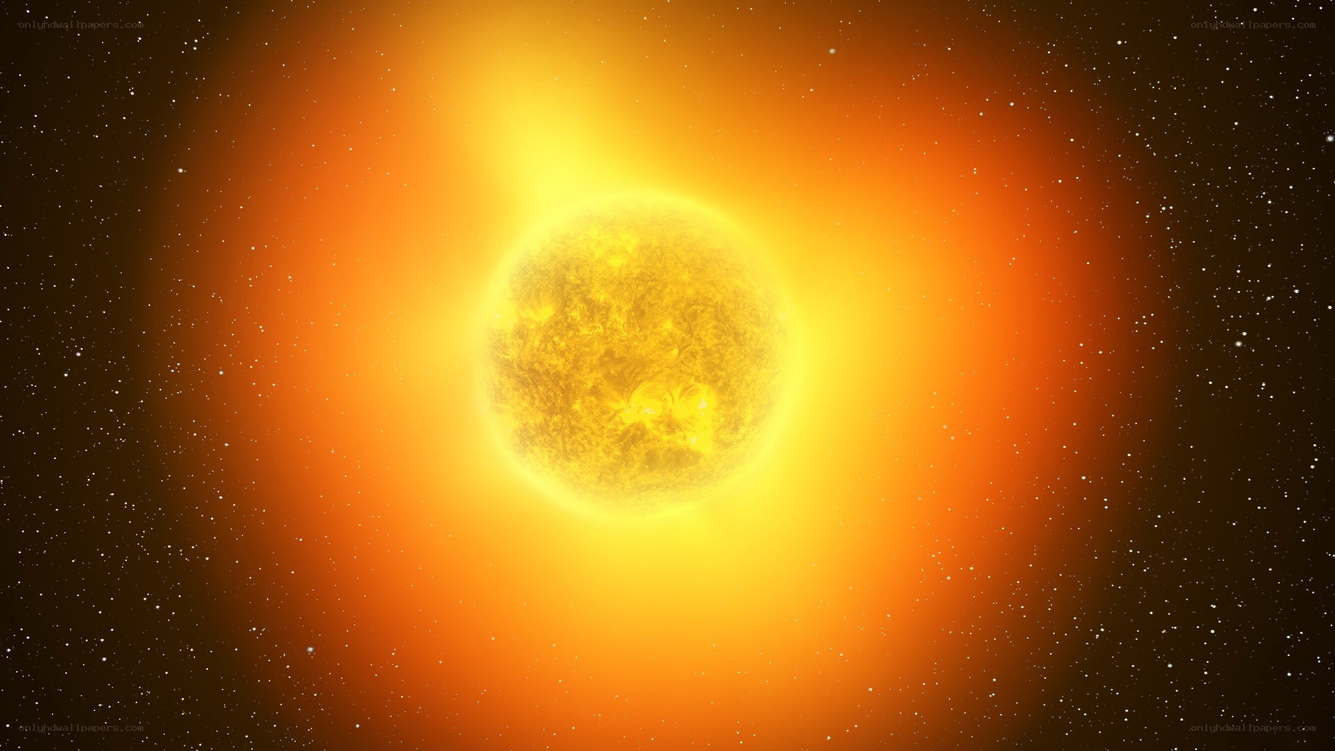 Sun with solar flare