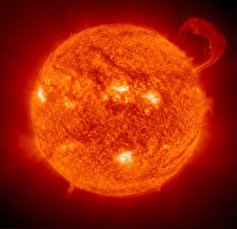 Sun with solar flare