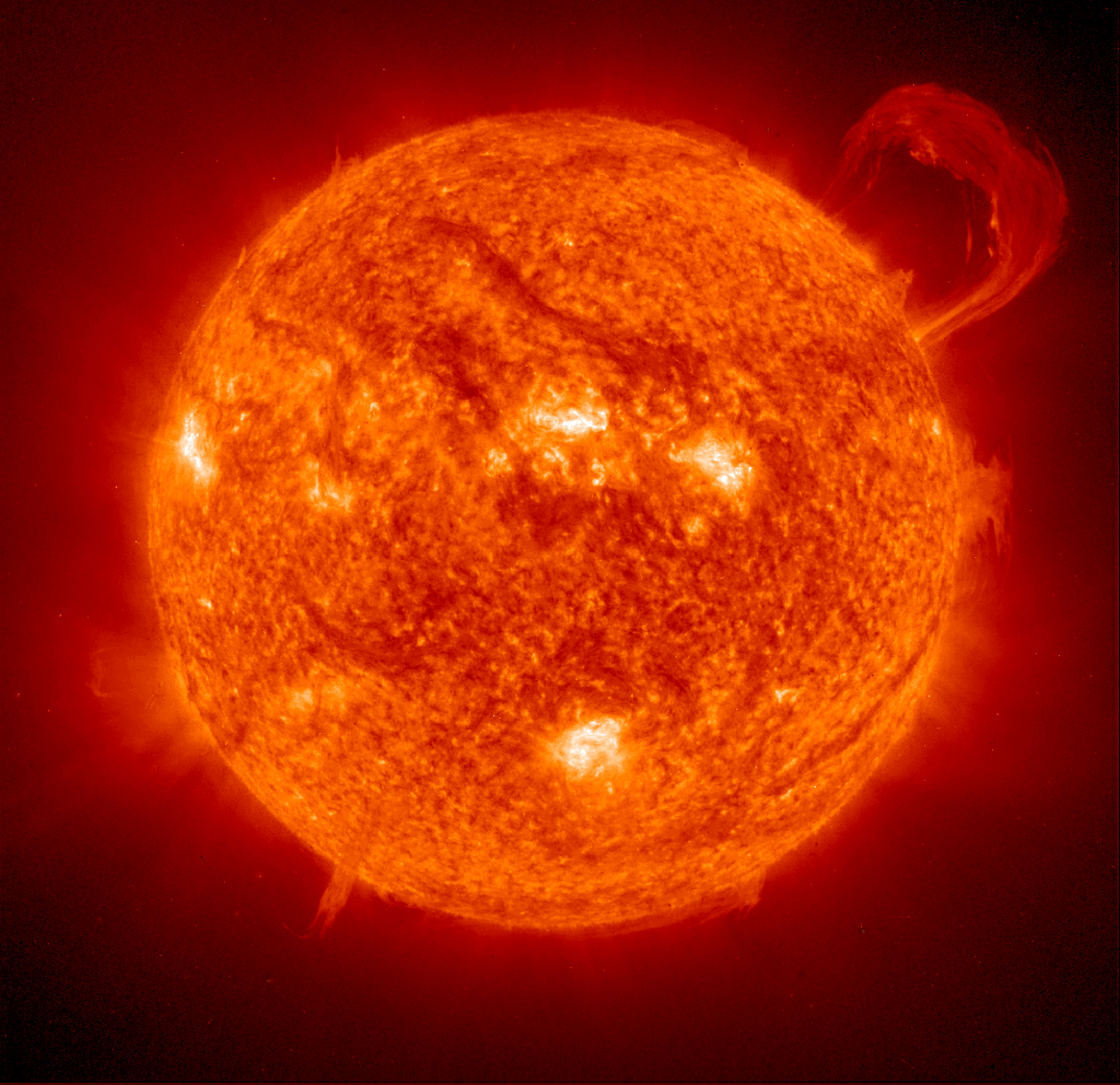 Sun with solar flare