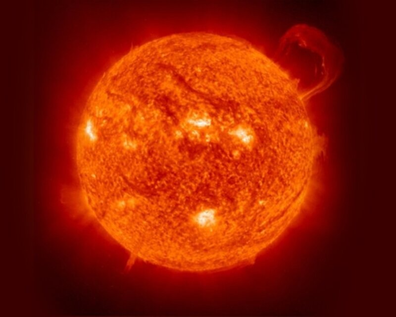 Sun with solar flare