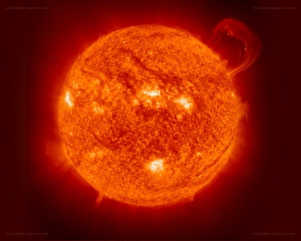 Sun with solar flare