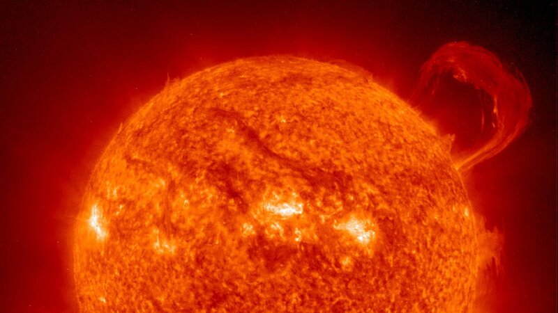 Sun with solar flare