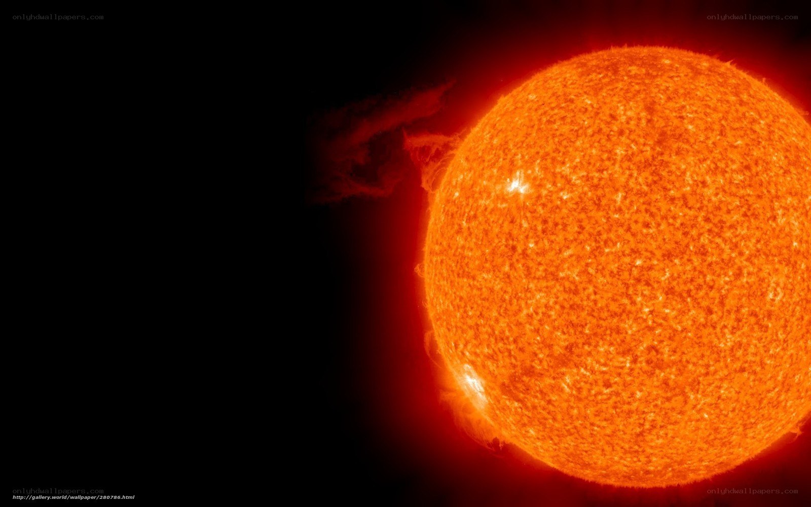 Sun with solar flare