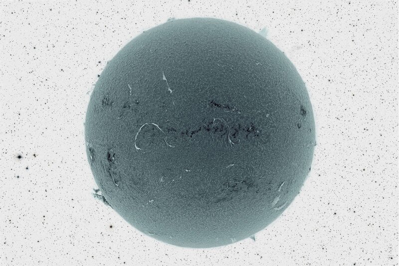 Sun with solar flares