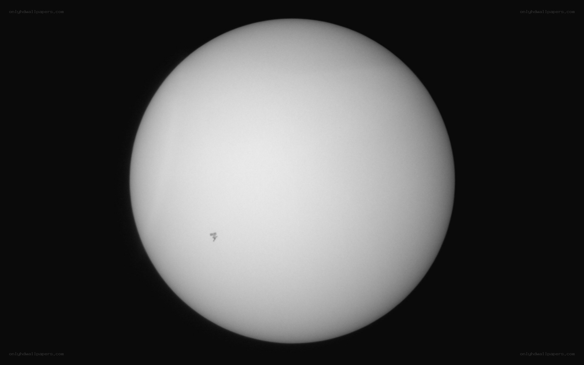 Sun with spacecraft transit
