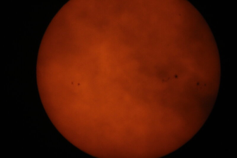 Sun with Sunspots — Orange, Dramatic, Photograph