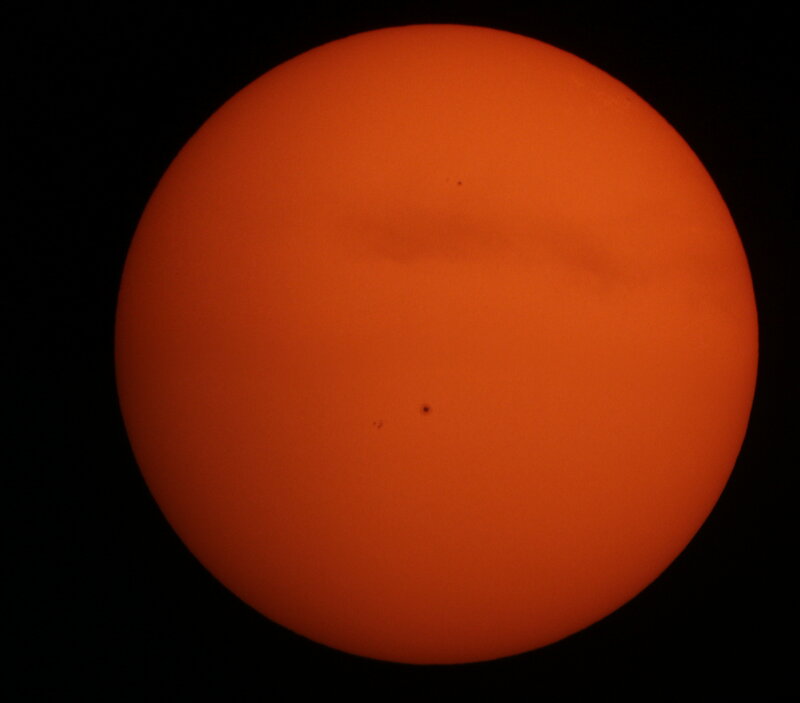 Sun with Sunspots — Orange, Dramatic