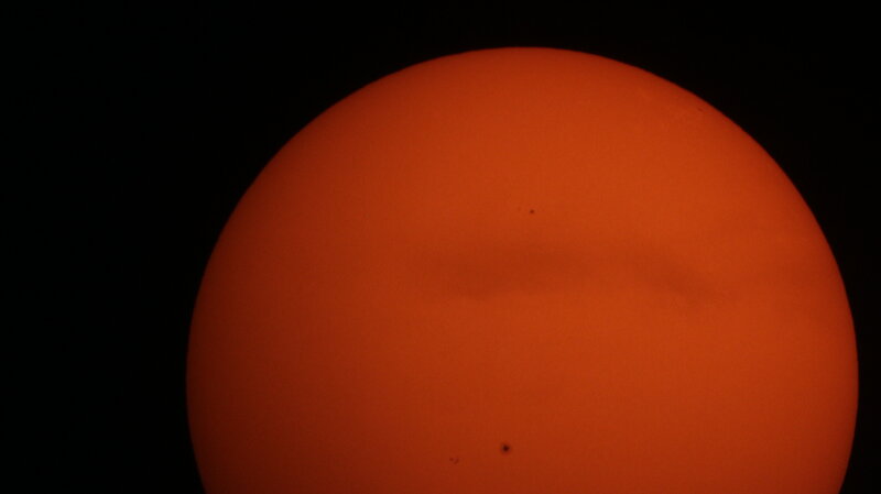 Sun with Sunspots — Orange