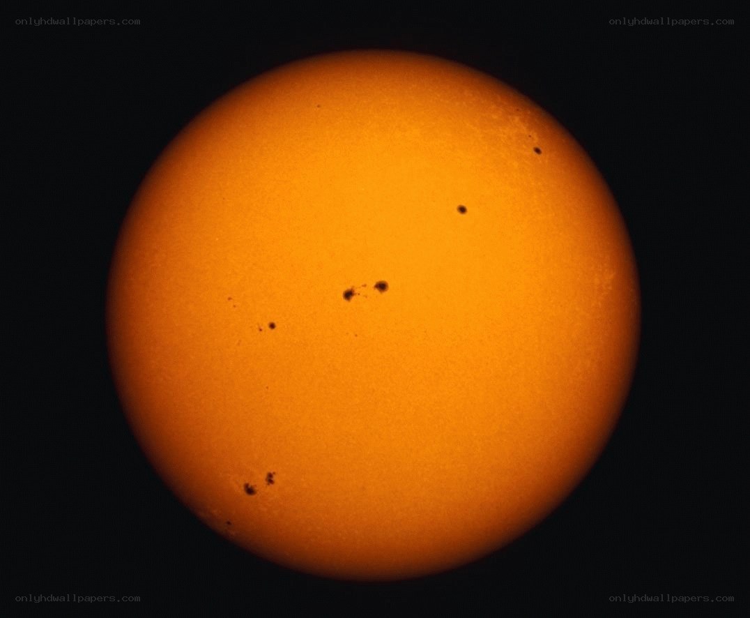 Sun with sunspots