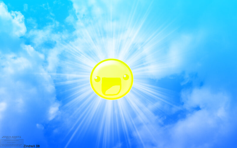 Sun with surprised face