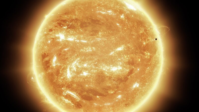 Sun with Transiting Planet — Yellow
