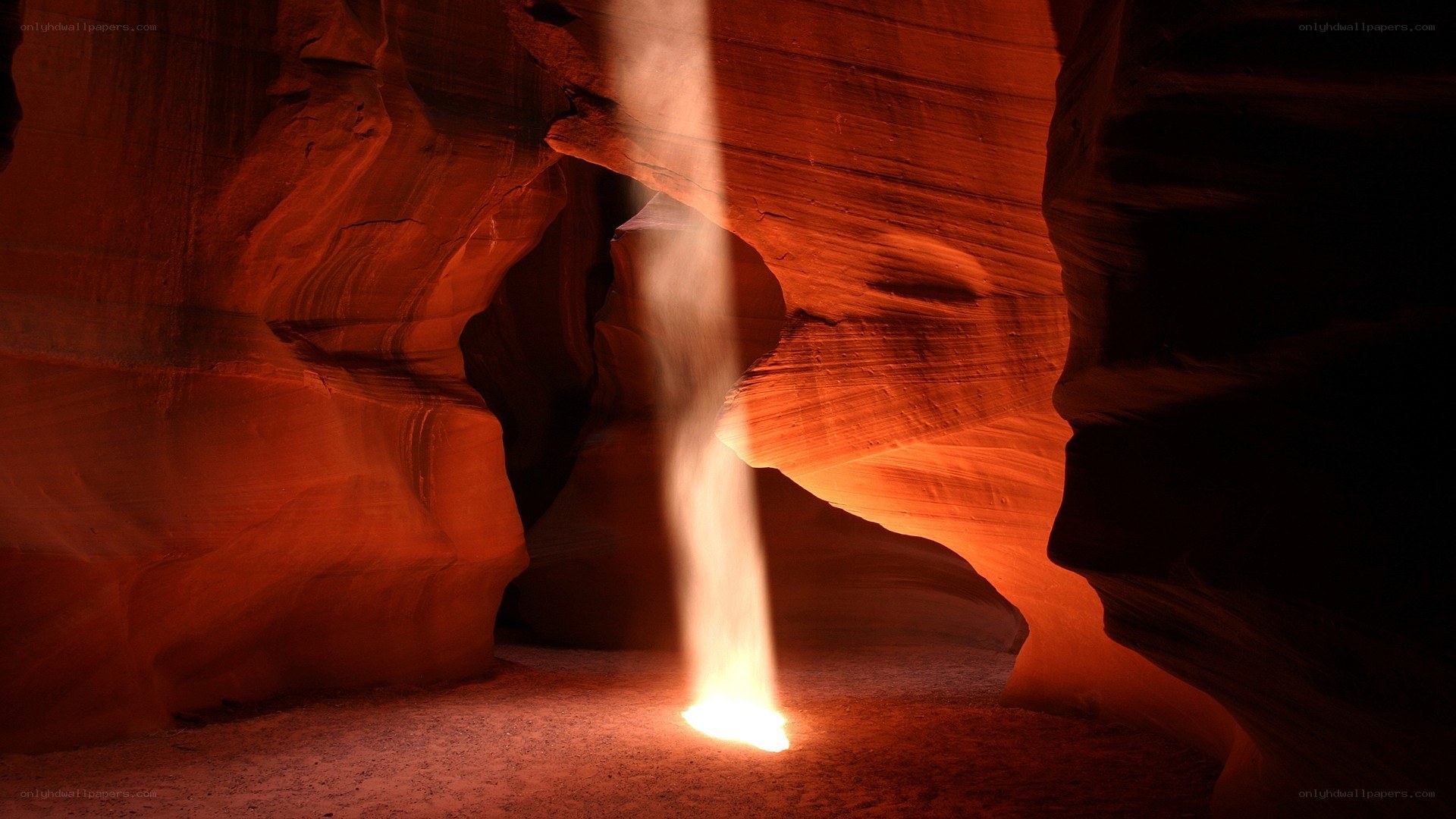 Sunbeam in a canyon