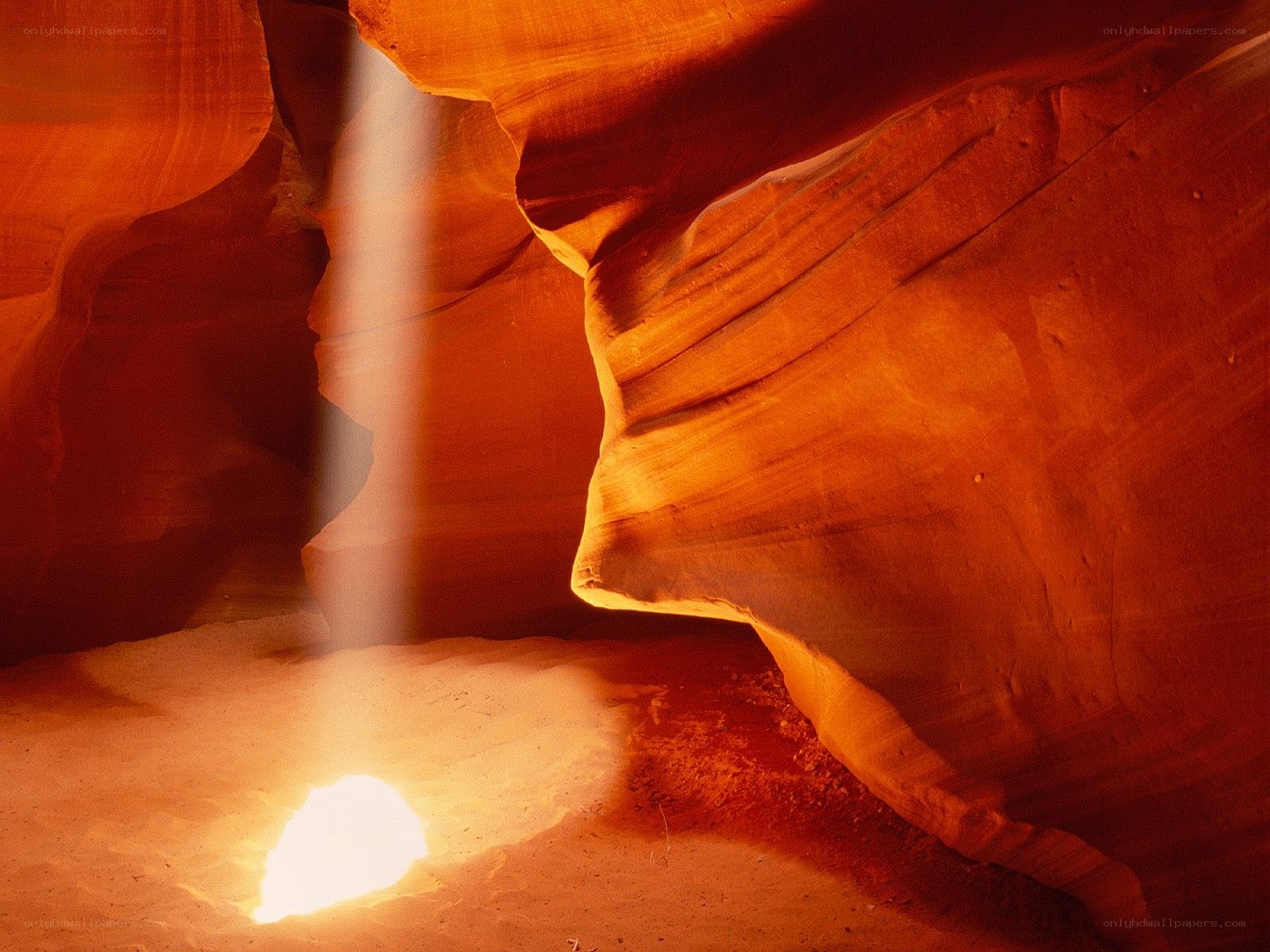 Sunbeam in a canyon