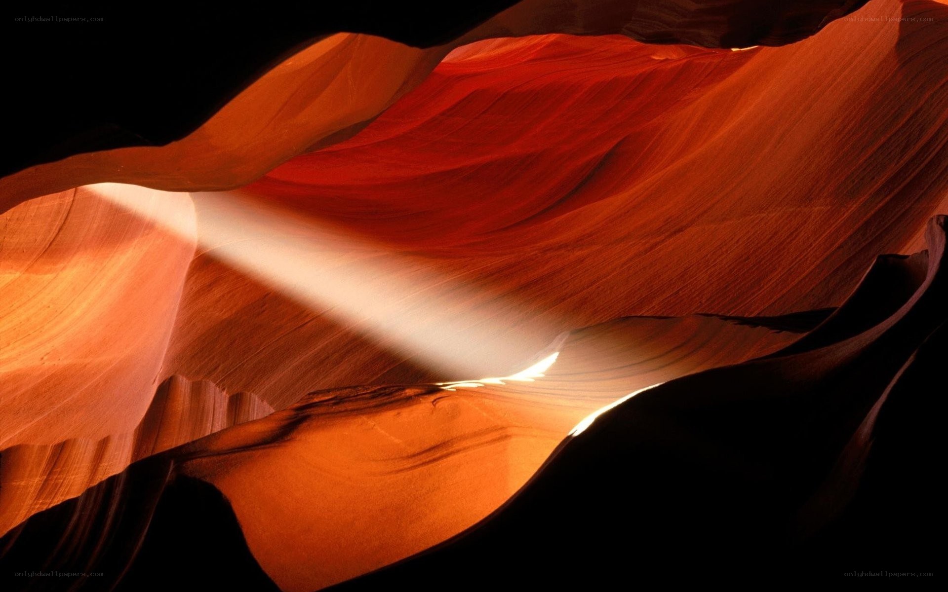 Sunbeam in a sandstone canyon