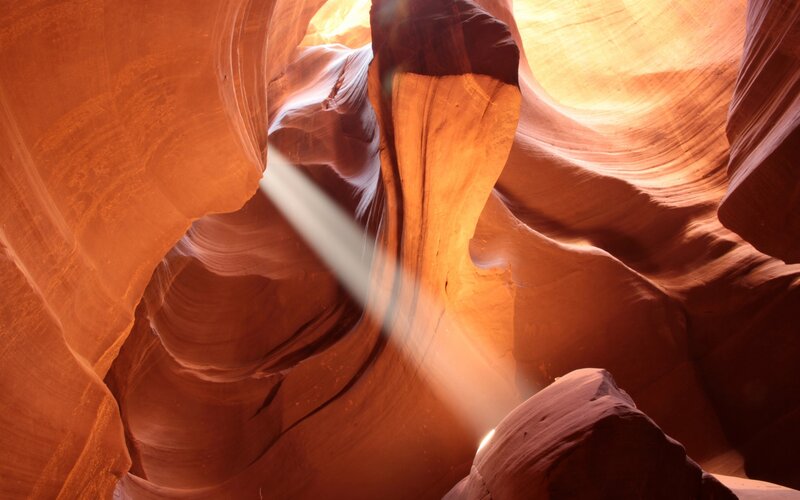 Sunbeam in Canyon — Orange
