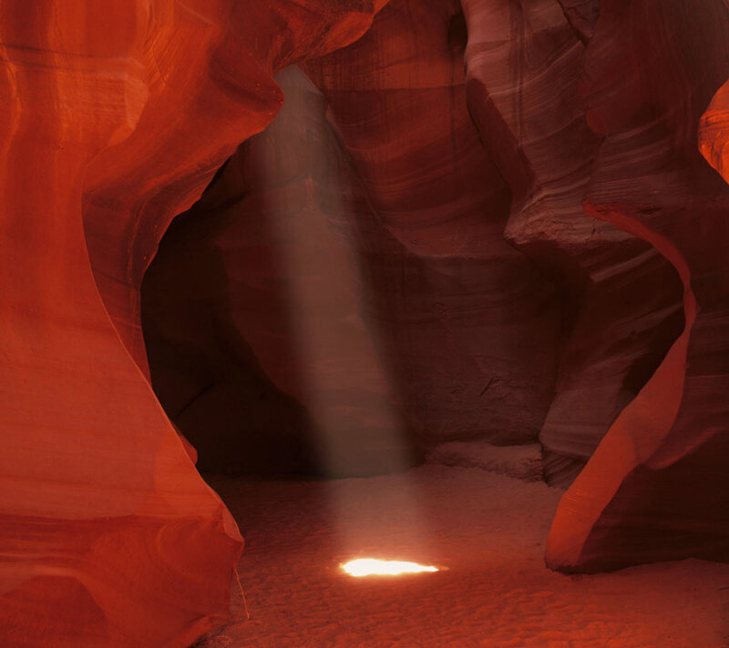 Sunbeam in Canyon — Red