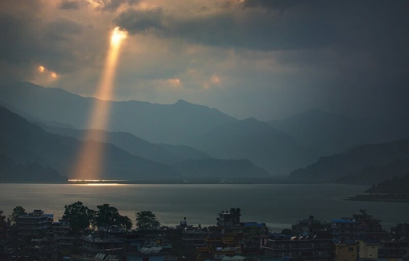 Sunbeam over Lake