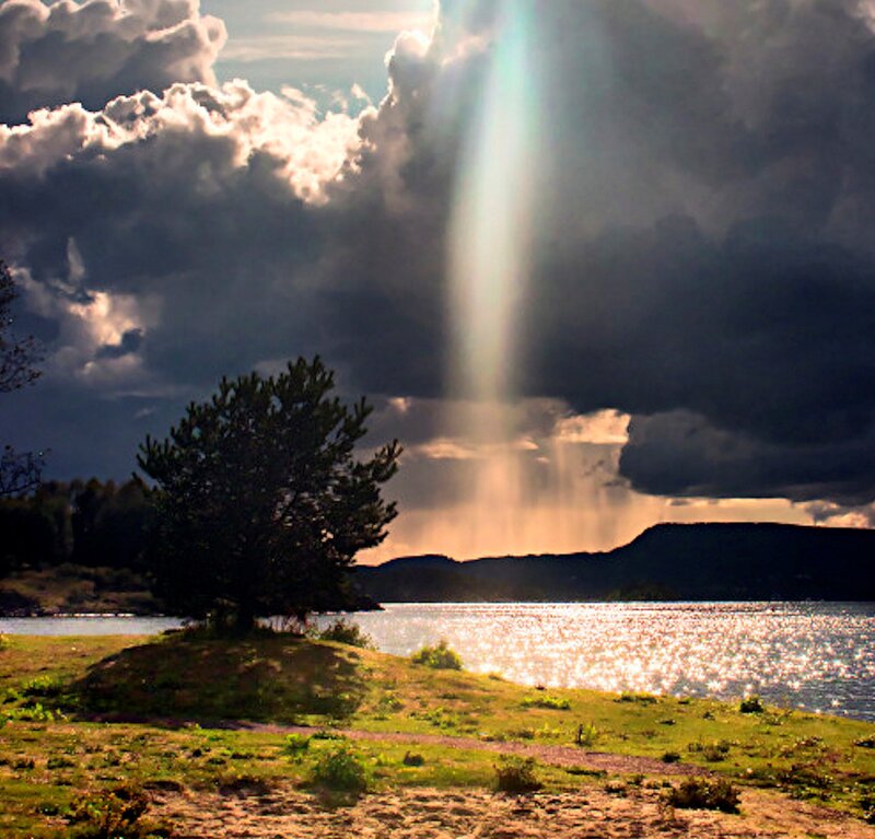 Sunbeam Through Clouds