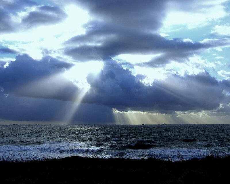 Sunbeams over Ocean