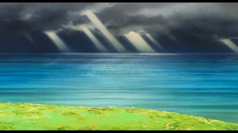 Sunbeams over the ocean