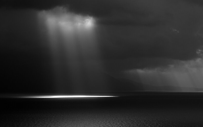 Sunbeams over Water — Black