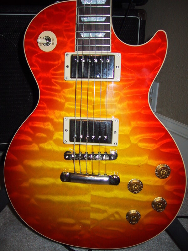 Sunburst electric guitar