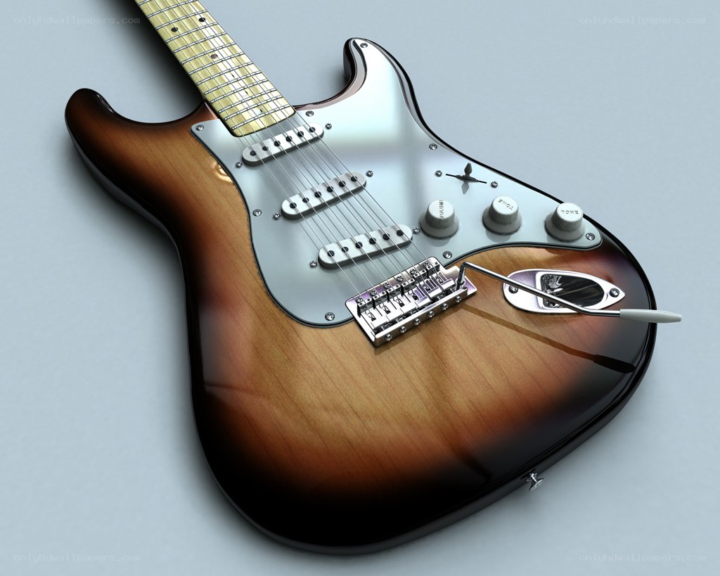 Sunburst electric guitar