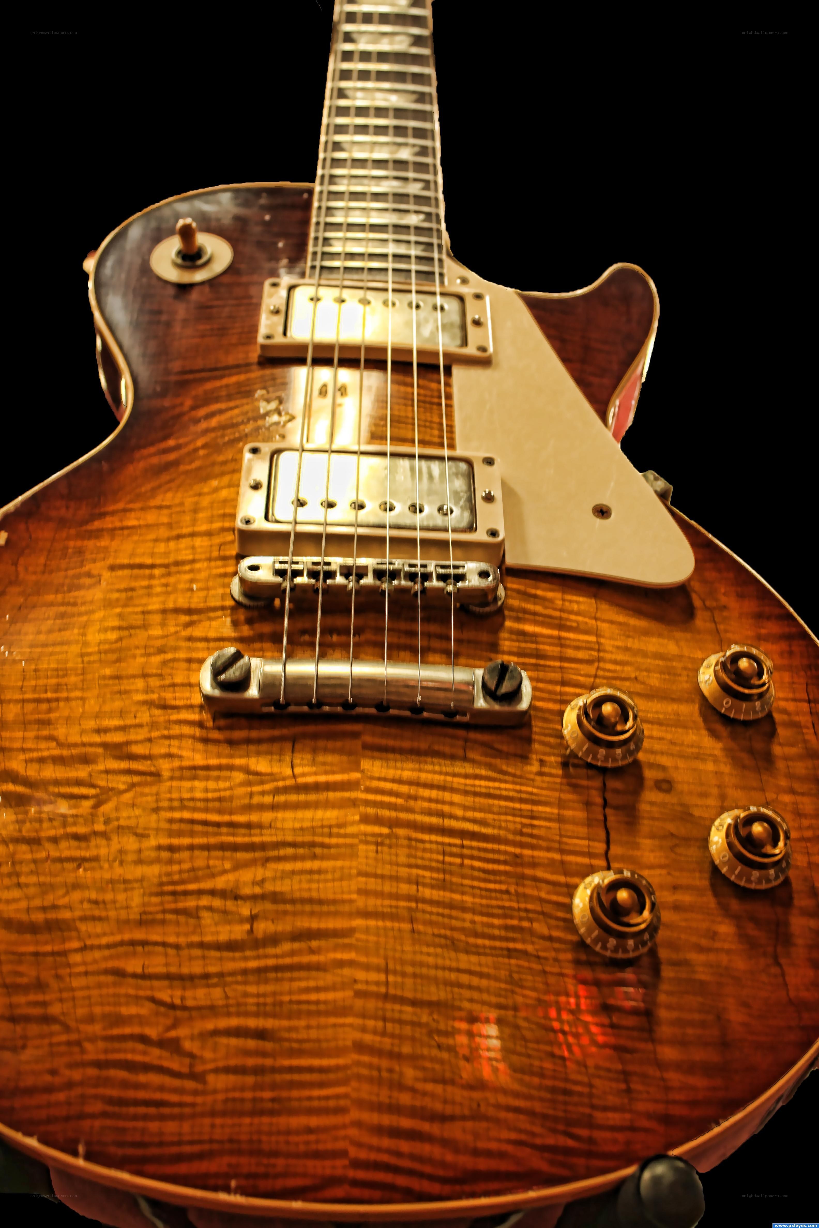 Sunburst electric guitar