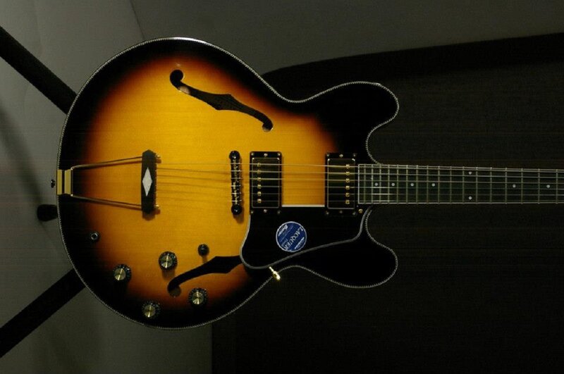 Sunburst Electric Guitar — Brown