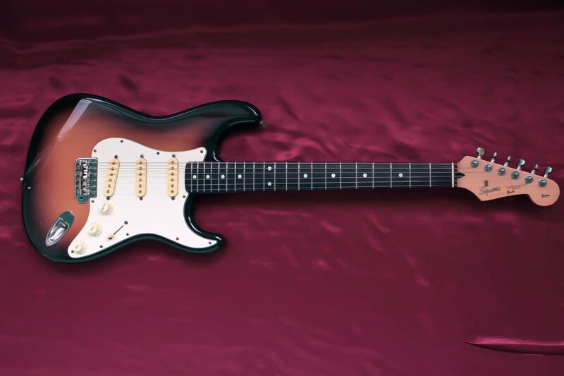 Sunburst Electric Guitar — Maroon