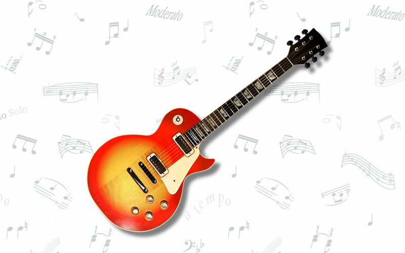 Sunburst Electric Guitar — Red, Calm