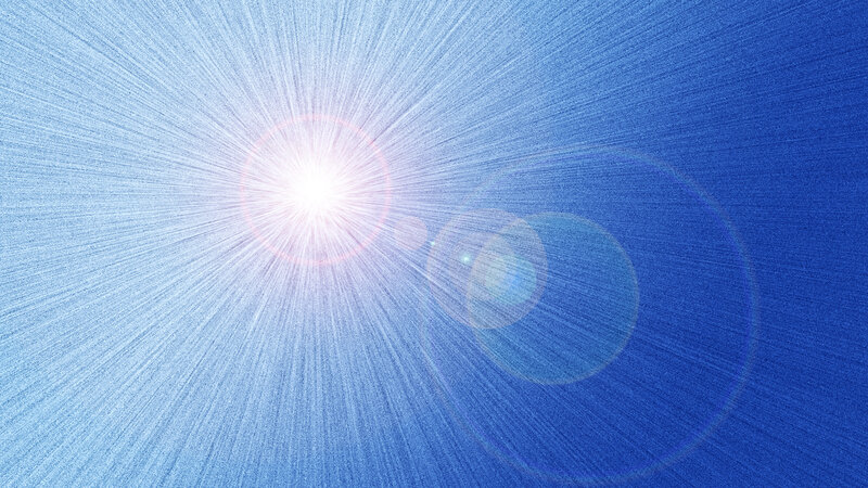 Sunburst in Blue Sky