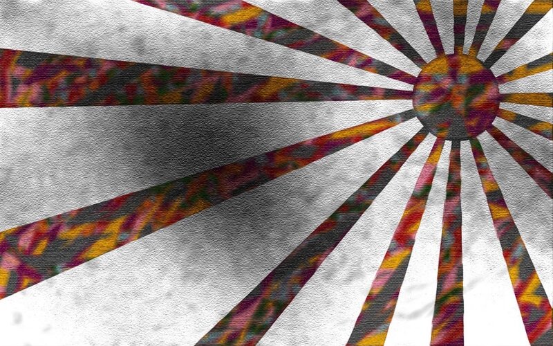 Sunburst pattern with tie-dye effect