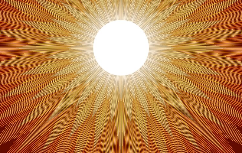 Sunburst Pattern — Yellow