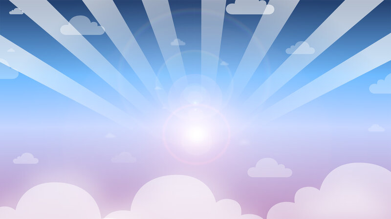 Sunburst with Clouds
