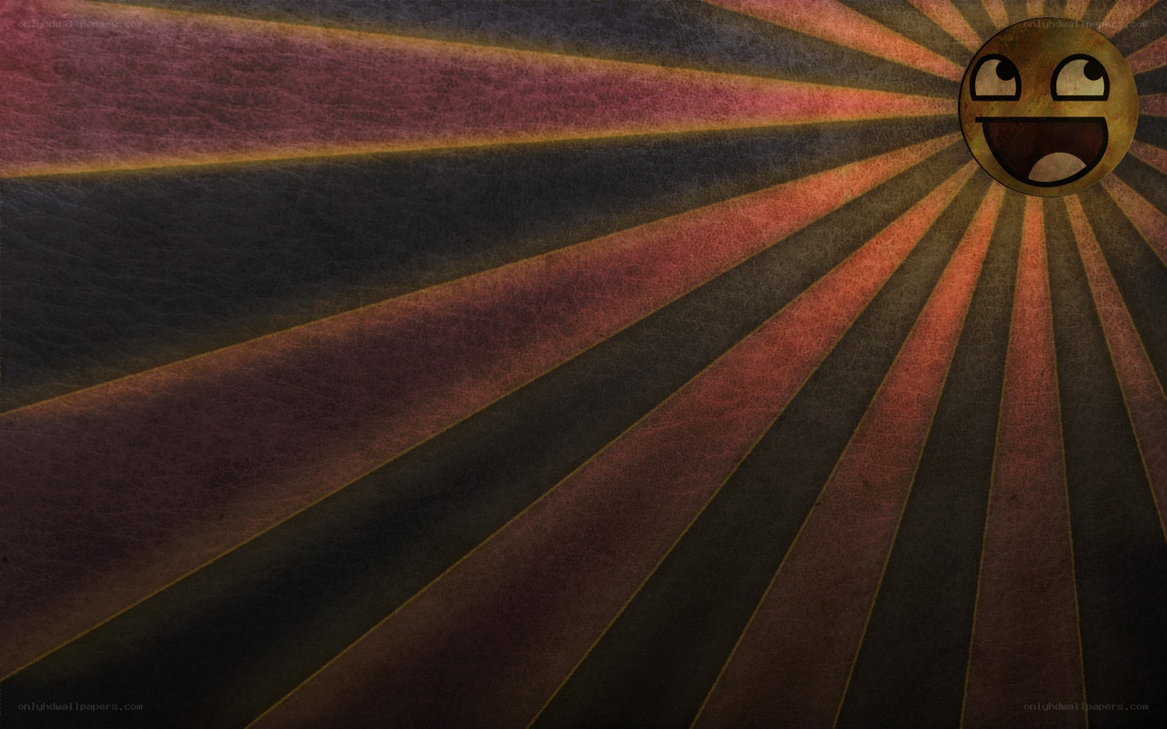 sunburst with happy face