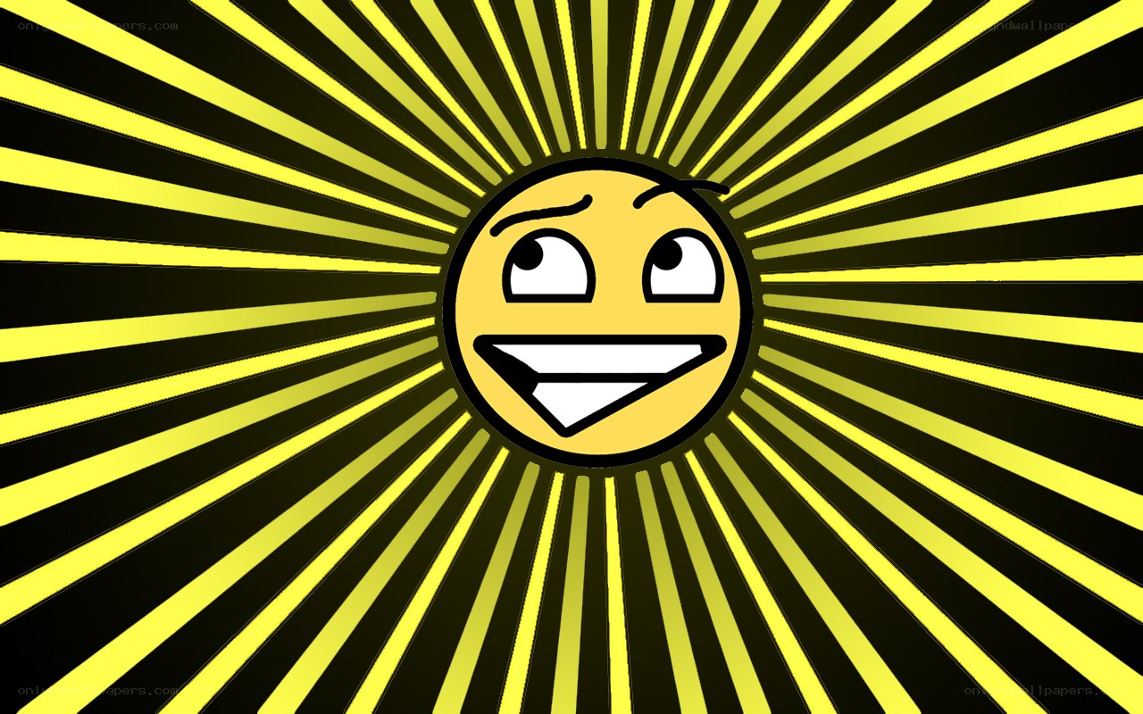 sunburst with smiling face