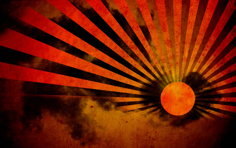 Sunburst with smoke effect