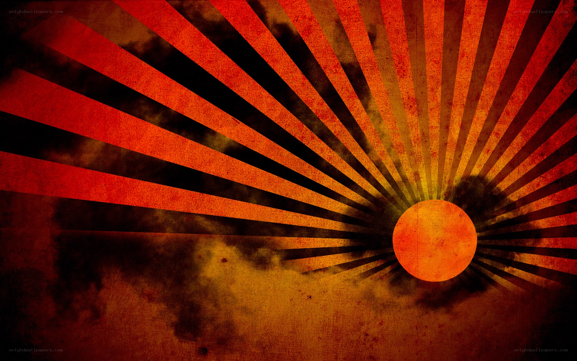 Sunburst with smoke effect