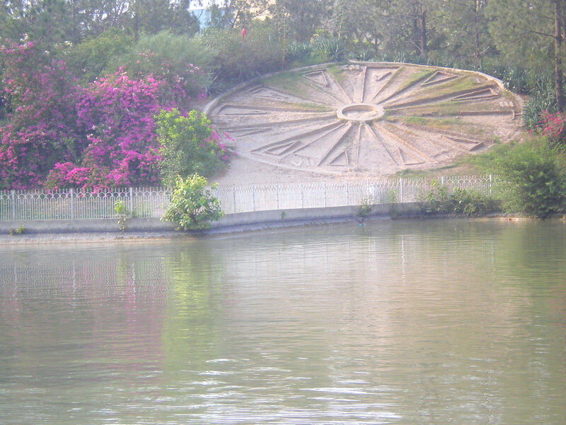 Sundial in a park