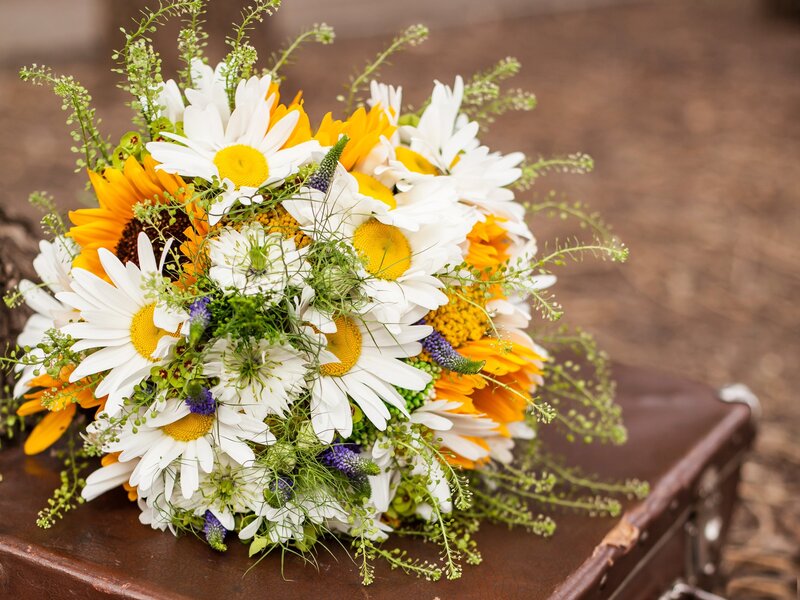 Sunflower and Daisy Bouquet