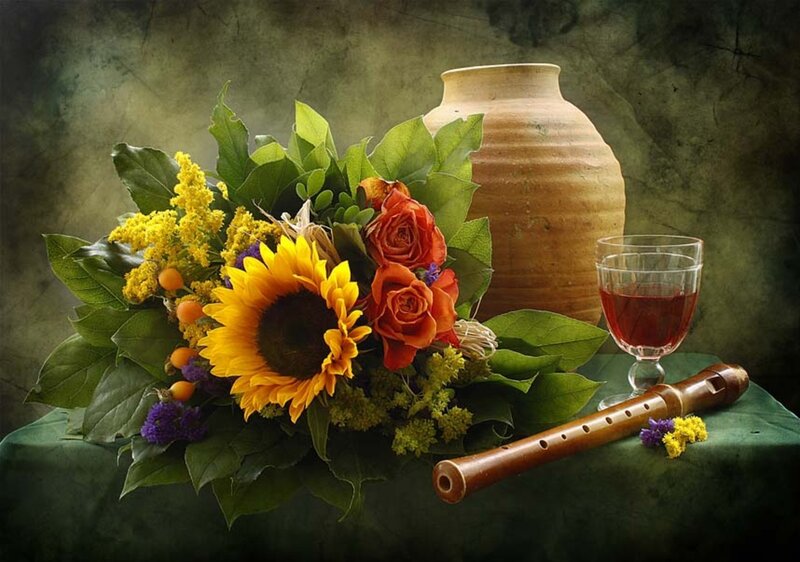 Sunflower and Roses Bouquet