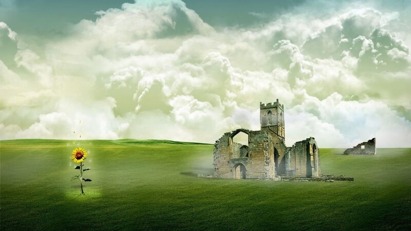 Sunflower and Ruins