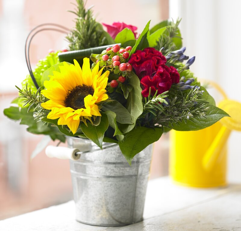 Sunflower Bouquet in Bucket