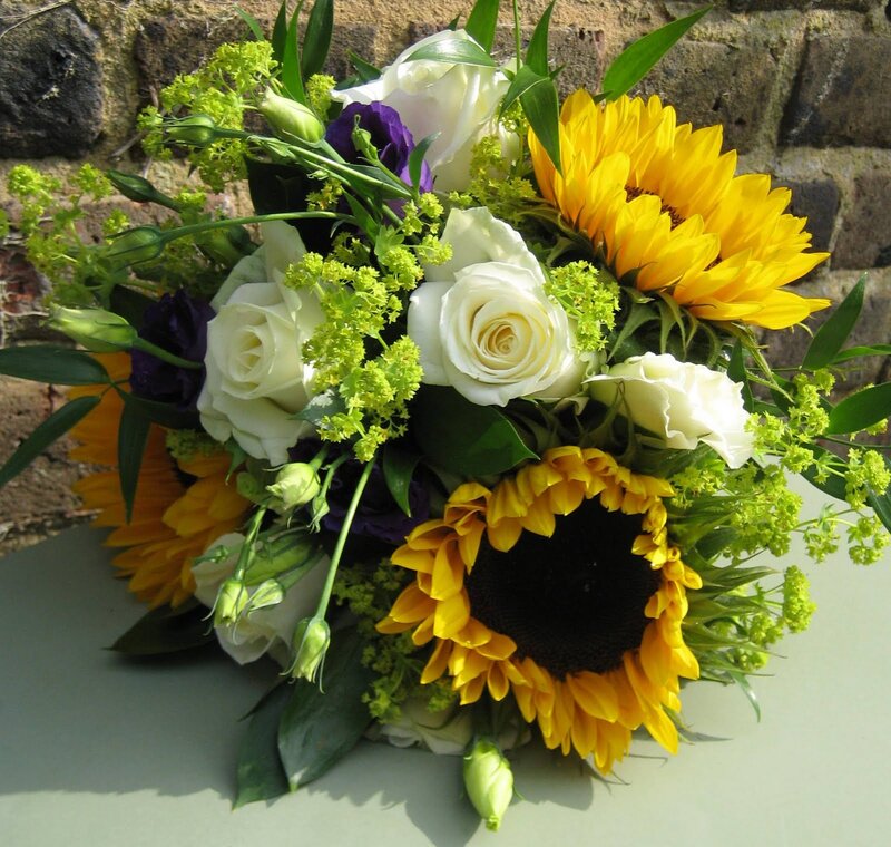 Sunflower Bouquet — Yellow, Bright, Afternoon, Photograph, Roses