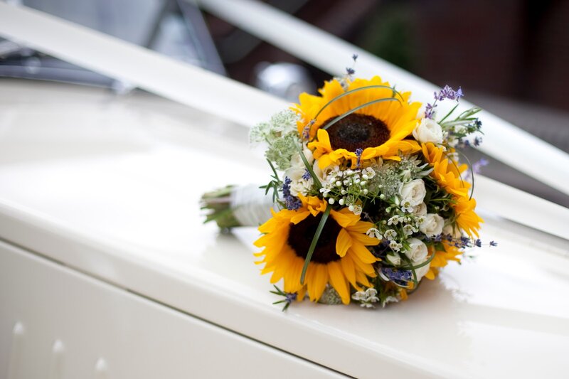 Sunflower Bouquet — Yellow, Calm, Afternoon, Photograph, Car