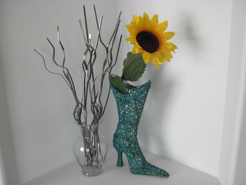 Sunflower in Boot Vase